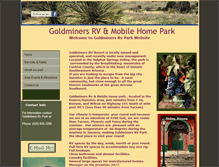 Tablet Screenshot of goldminersrvparkresort.com